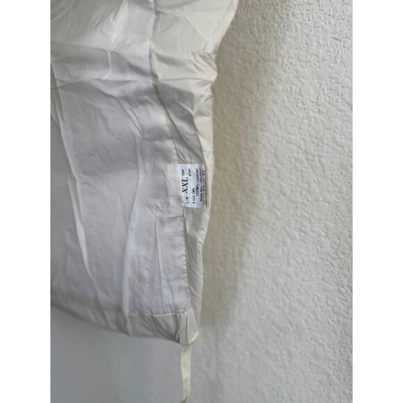 NWT Women's White Puffer Vest Jacket with Hoodie Open Side Tie Y2k 2XL - Picture 10 of 10